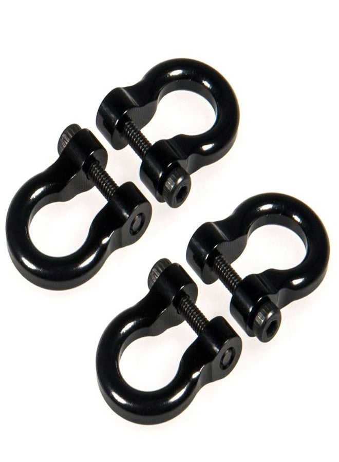 QUE-T 4 Pcs Aluminum Tow Shackle for 1/10 Scale TRX-4 Crawler Car (Black) - Image 1